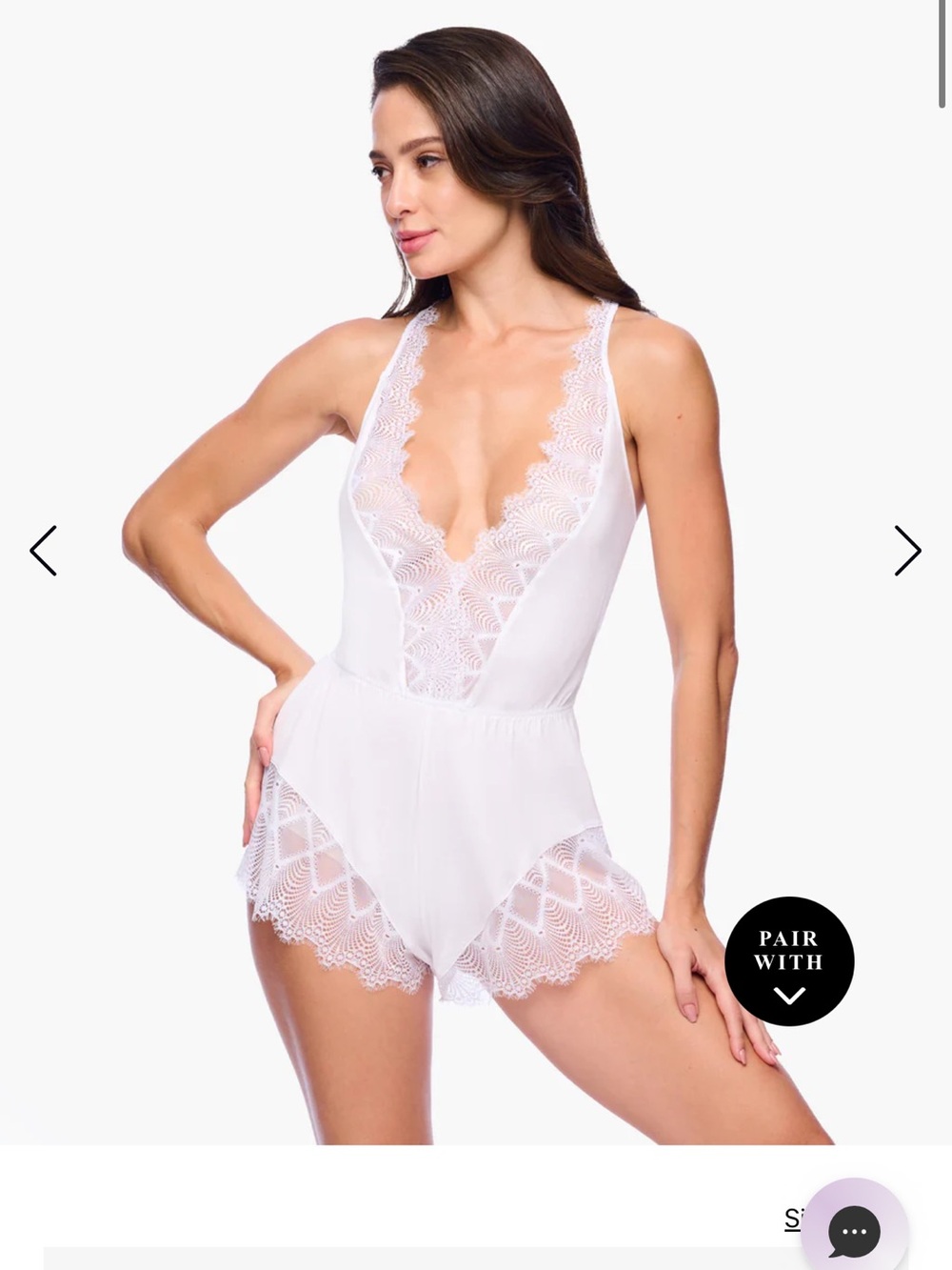 Cosabella White Allure Sleep Teddy Romper Size S – New With Tags